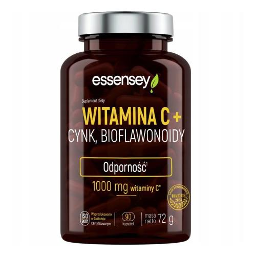 Miniaturka artykułu - Essensey Witamina C + Cynk, Bioflawonoidy, 90 kaps.