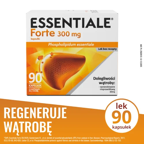 Miniaturka artykułu - Essentiale Forte 300mg, 90kaps.