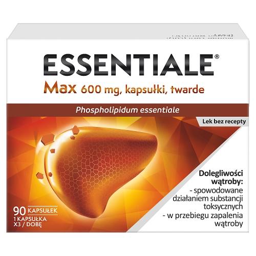 Miniaturka artykułu - ESSENTIALE MAX 600 mg, 90 kapsułek