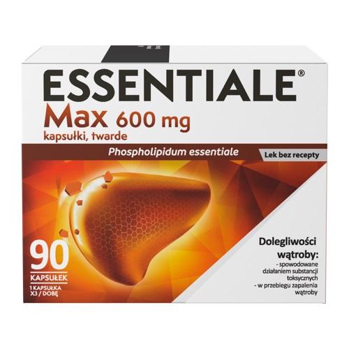 Miniaturka artykułu - ESSENTIALE MAX 600 mg, 90 kapsułek