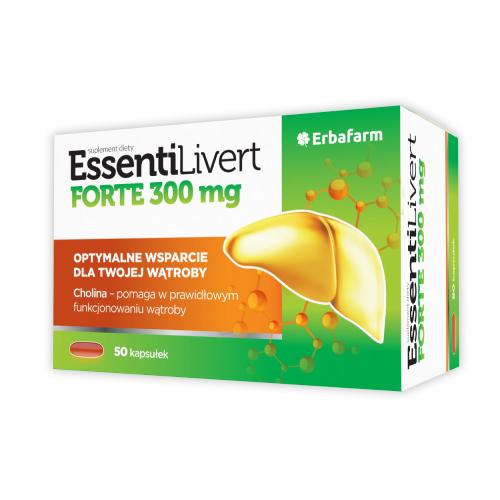 Miniaturka artykułu - EssentiLivert Forte 300 mg, 50 kaps.
