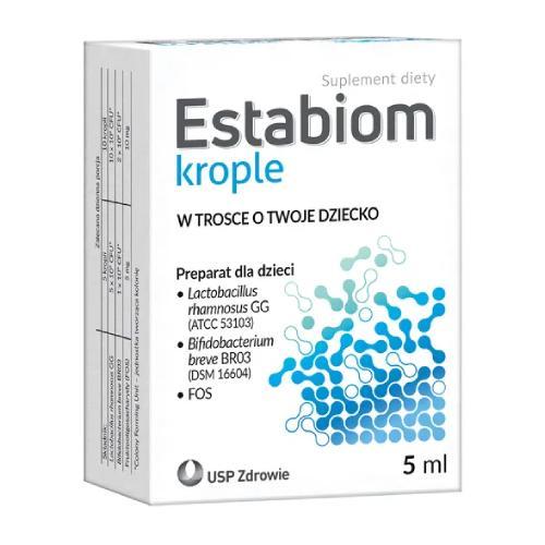 Miniaturka artykułu - Estabiom krople dla dzieci, 5 ml  KRÓTKA DATA 30.09.2025