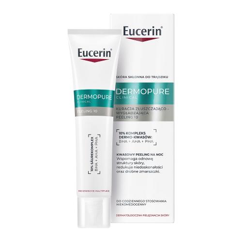 Miniaturka artykułu - Eucerin DermoPure Clinical Kuracja złuszczająco-wygładzająca Kwasowy peeling na noc, 40 ml