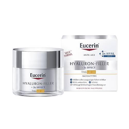 Miniaturka artykułu - EUCERIN Hyaluron Filler Przeciwzmarszczkowy krem do twarzy na dzień SPF30, 50ml KRÓTKA DATA 31.08.2025