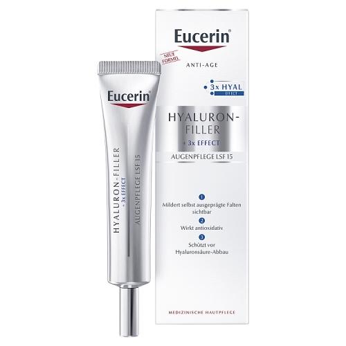 Miniaturka artykułu - Eucerin Hyaluron Filler Przeciwzmarszczkowy krem pod oczy SPF15, 15ml