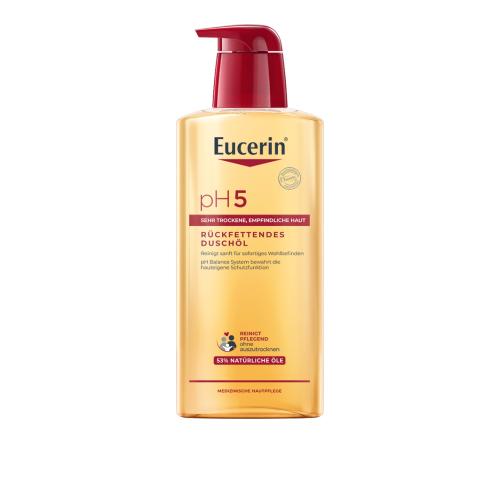 Miniaturka artykułu - Eucerin Olejek do mycia i kąpieli pH5, 400 ml