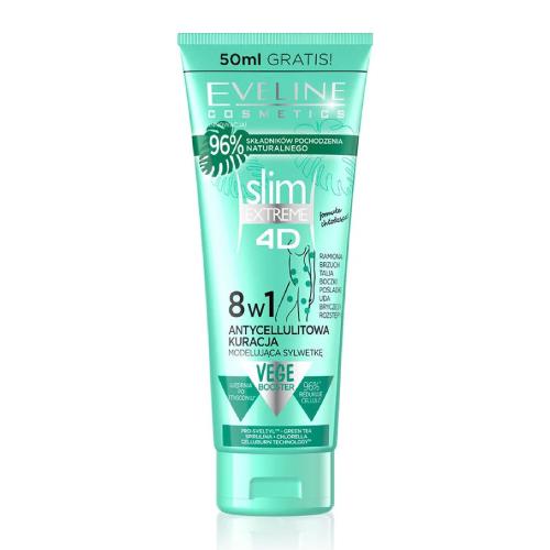 Miniaturka artykułu - EVELINE SLIM EXTREME 4D Antycellulitowa kuracja modelująca sylwetkę 8w1, 250 ml