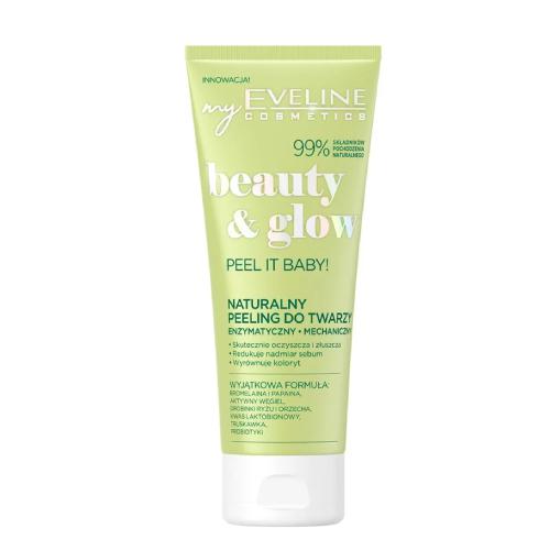 Miniaturka artykułu - EVELINE Beauty & Glow Peel It Baby! Naturalny peeling enzymatyczny do twarzy, 75 ml