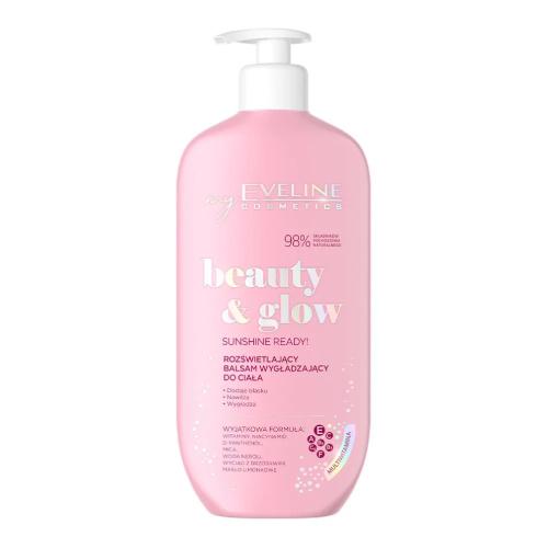 Miniaturka artykułu - EVELINE Beauty & Glow Rozświetlający balsam wygładzający do ciała, 350 ml