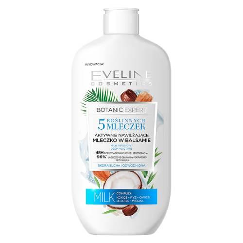 Miniaturka artykułu - EVELINE Botanic Expert Nawilżające mleczko w balsamie do ciała, 350ml