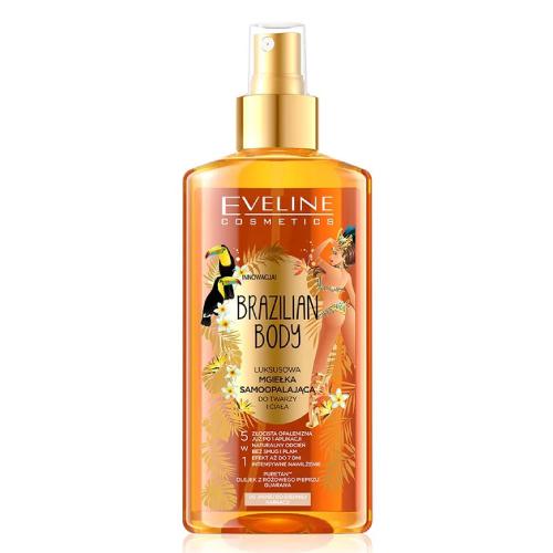 Miniaturka artykułu - EVELINE Brazilian Body Luksusowa mgiełka samoopalająca do twarzy i ciała 5w1, 150 ml