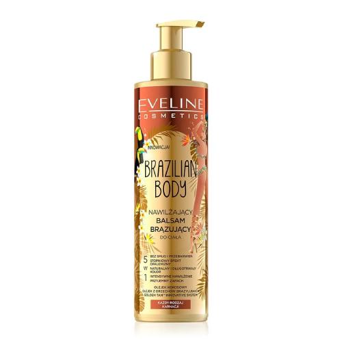 Miniaturka artykułu - EVELINE Brazilian Body Nawilżający balsam brązujący do ciała 5w1, 200 ml