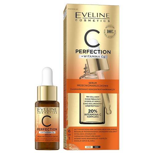 Miniaturka artykułu - EVELINE C Perfection Serum przeciwzmarszczkowe - zaawansowany koncentrat naprawczy 6w1, 18ml