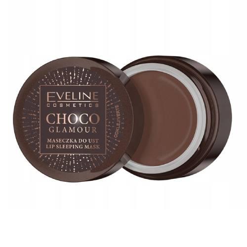 Miniaturka artykułu - EVELINE Choco Glamour Intensywnie regenerująca maseczka do ust na noc, 12ml