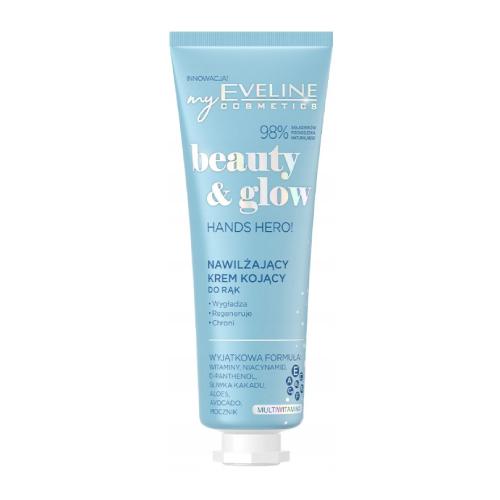 Miniaturka artykułu - EVELINE Beauty&Glow Hands Hero Nawilżający krem kojący do rąk, 50ml