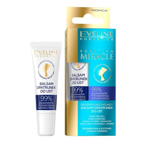 Miniaturka artykułu - EVELINE Egyptian Miracle Balsam-opatrunek do ust regenerująco-kojący, 12ml