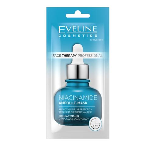 Miniaturka artykułu - EVELINE Face Therapy Professional Maska-ampułka redukująca niedoskonałości z Niacynamidem, 8ml