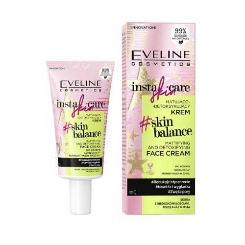 Miniaturka artykułu - EVELINE Insta Skin Care Matująco-detoksykujący krem do twarzy, 50ml