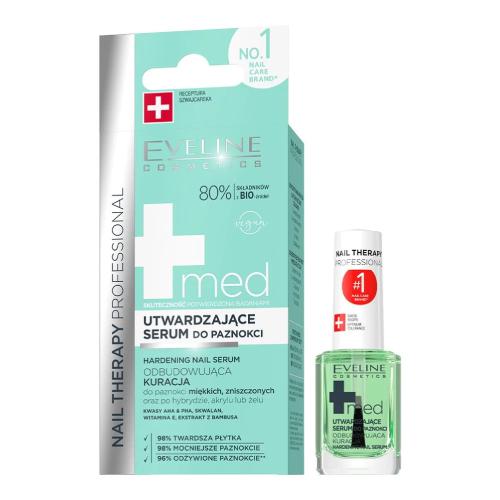 Miniaturka artykułu - EVELINE Med+ Utwardzające serum do paznokci, 12ml