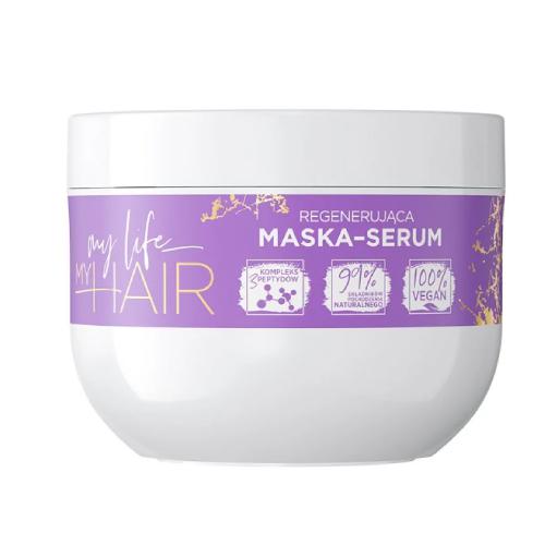 Miniaturka artykułu - EVELINE My Life My Hair regenerująca Maska-serum do włos&oacute;w wysokoporowatych, 300ml