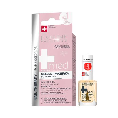 Miniaturka artykułu - Eveline Nail Therapy Professional Med+ Olejek - wcierka do paznokci, 12ml