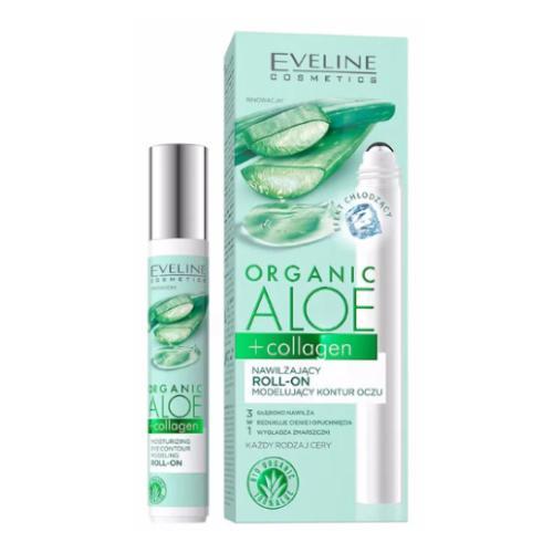 Miniaturka artykułu - Eveline Organic Aloe + Collagen Nawilżający roll-on modelujący kontur oczu, 15 ml USZKODZONE TEKTUROWE OPAKOWANIE