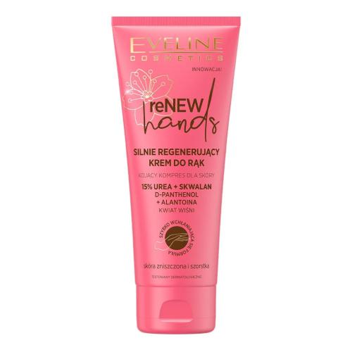 Miniaturka artykułu - EVELINE Renew Hands Silnie regenerujący krem do rąk Kwiat Wiśni, 75ml