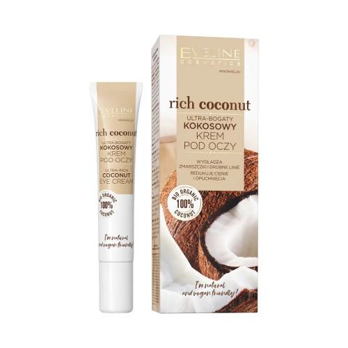 EVELINE Rich Coconut Kokosowy krem pod oczy ultra-bogaty, 15ml