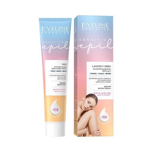 Miniaturka artykułu - EVELINE Sensitive Epil Łagodny krem do depilacji, 125ml