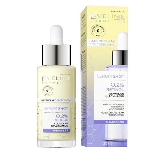 Miniaturka artykułu - EVELINE SERUM SHOT 0,2% Retinol Kuracja przeciwzmarszczkowa, 30 ml