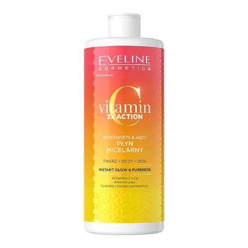 Miniaturka artykułu - EVELINE Vitamin C 3x Action Rozświetlający płyn micelarny, 500ml