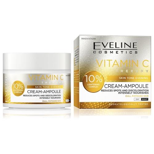 Miniaturka artykułu - EVELINE Witamina C Therapy Krem-Ampułka rozświetlający, 50ml