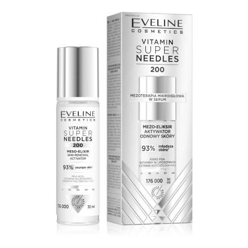 Miniaturka artykułu - Eveline Vitamin Super Needles 200 Mezo-Eliksir Aktywator odnowy sk&oacute;ry, 30 ml