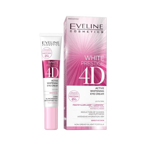 Miniaturka artykułu - EVELINE White Prestige 4D Whitening Eye Cream wybielający krem pod oczy, 20ml