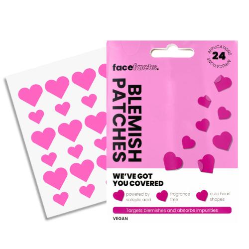 Miniaturka artykułu - FACE FACTS Blemish Patches Plastry na wypryski Serduszka, 24 szt.