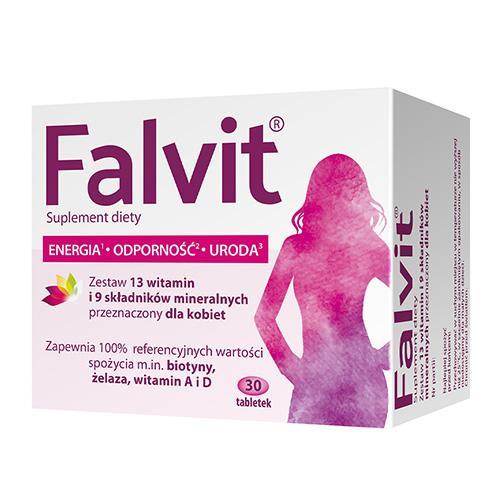 Miniaturka artykułu - FALVIT, 30tabletek KR&Oacute;TKA DATA 30.06.2026