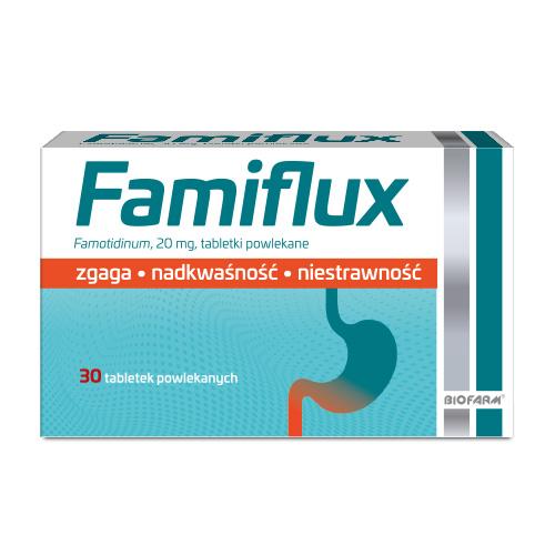 Miniaturka artykułu - Famiflux 20 mg, Lek na zgagę, 30 tabletek powlekanych