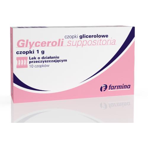 Miniaturka artykułu - FARMINA Czopki glicerolowe 1g - 10 sztuk (4110) BRAK KARTONU 