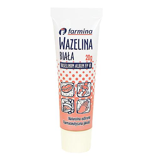 Miniaturka artykułu - Farmina Wazelina biała krem, 20 g