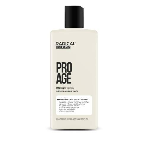 Miniaturka artykułu - Farmona Radical Hair Clinic Pro Age Szampon do włosów dojrzałych i naturalnie siwych, 300 ml