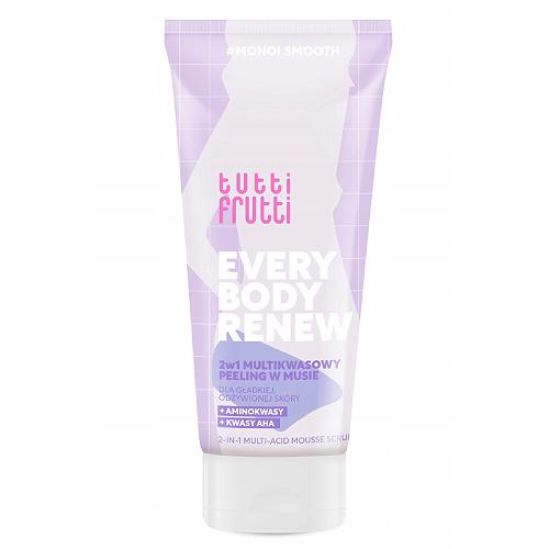 Miniaturka artykułu - Farmona Tutti Frutti Everybody Renew 2w1 Multikwasowy peeling do ciała w musie, 200 ml