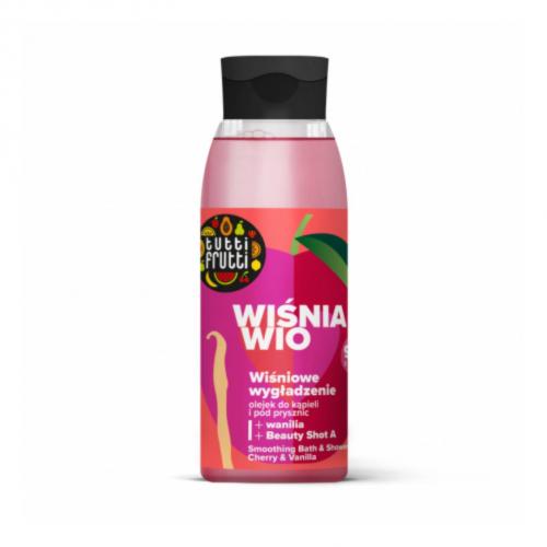 Miniaturka artykułu - FARMONA TUTTI FRUTTI Wygładzający Olejek do kąpieli i pod prysznic Wiśnia i Wanilia, 400 ml