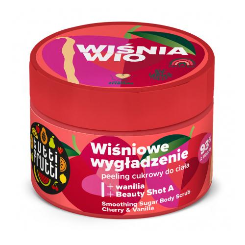 Miniaturka artykułu - FARMONA TUTTI FRUTTI Wygładzający peeling do ciała Wiśnia, Wanilia i Beauty shot A, 300g