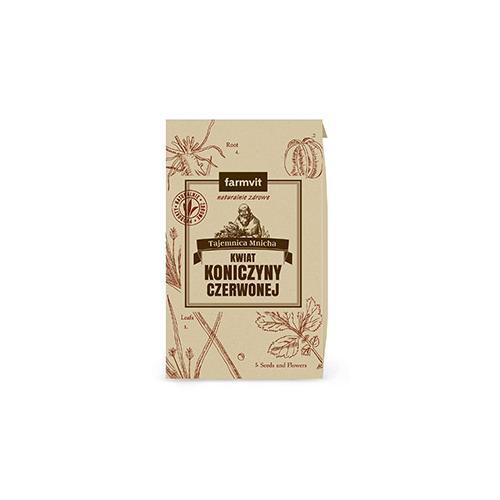 Miniaturka artykułu - FARMVIT Kwiat Koniczyny Czerwonej Herbatka ziołowa, 25g KR&Oacute;TKA DATA 30.06.2026