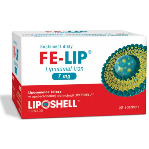 Miniaturka artykułu - FE-LIP Liposomal Iron 7mg, Liposomalne żelazo o dobrym wchłanianiu - 30 saszetek