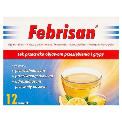 Miniaturka artykułu - Febrisan, 12 saszetek KRÓTKA DATA 30.09.2025