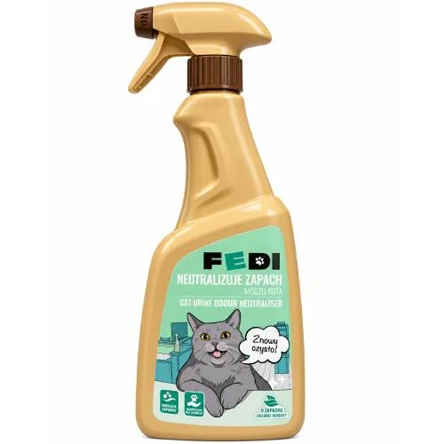 Miniaturka artykułu - Fedi Płyn neutralizujący zapach moczu kota, 500 ml