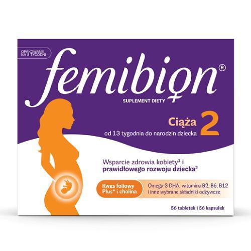 Miniaturka artykułu - Femibion 2 Ciąża, 56 tabletek + 56 kapsułek USZKODZONE OPAKOWANIE TEKTUROWE