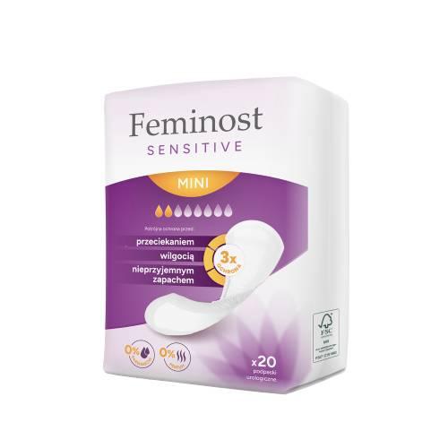 Miniaturka artykułu - Feminost Sensitive Mini Podpaski urologiczne, 20 szt.