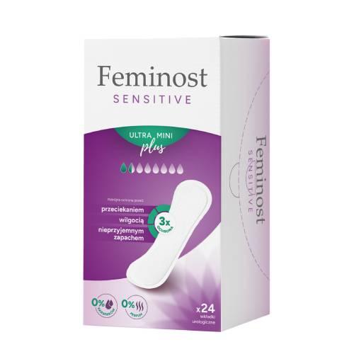 Miniaturka artykułu - Feminost Sensitive Ultra Mini Plus Wkładki urologiczne, 24 szt.